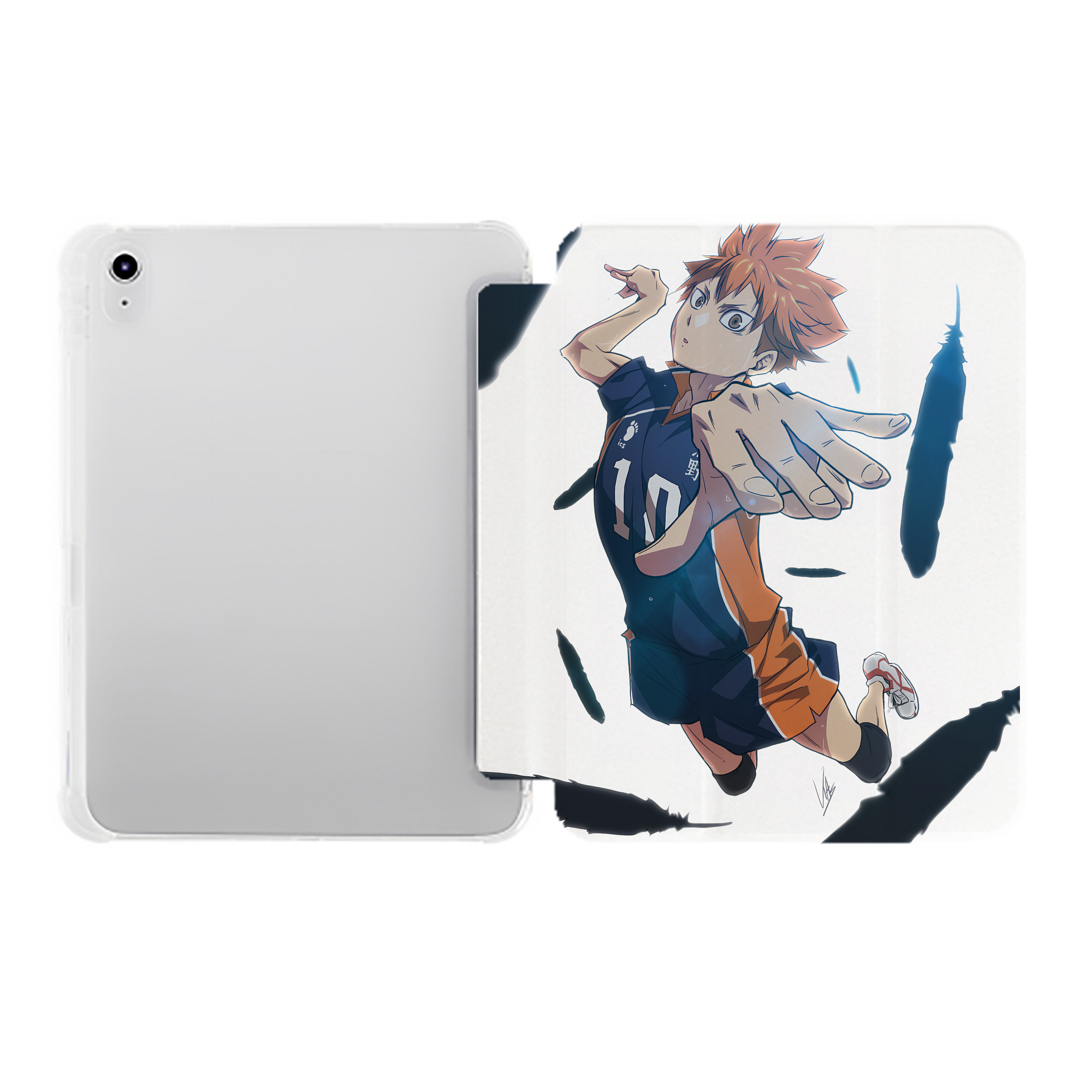 （画像用） ハイキュー!! Haikyu!! IPad ケース ペン収納付き 三つ折りスタンド PUレザー×シリコン 対応機種9.5/10.5/10.9インチ
